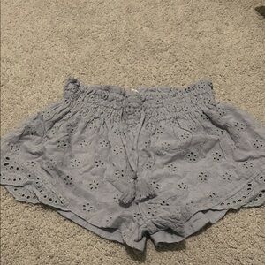 Women's Lilac Eyelet Shorts